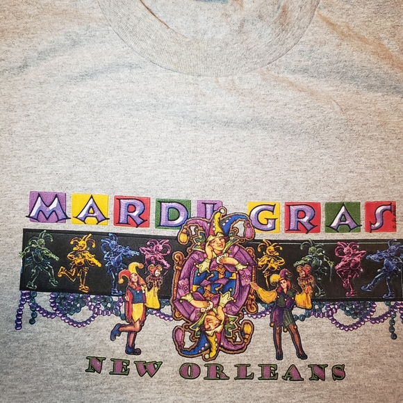 Vintage Mardi Gras T- Shirt, X-Large - Picture 4 of 5